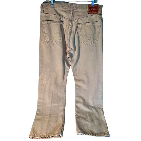 VTG Levis 505 Mens Light Khaki Sand 36x30 Pants Regular Straight Leg Red Tab - Picture 1 of 7